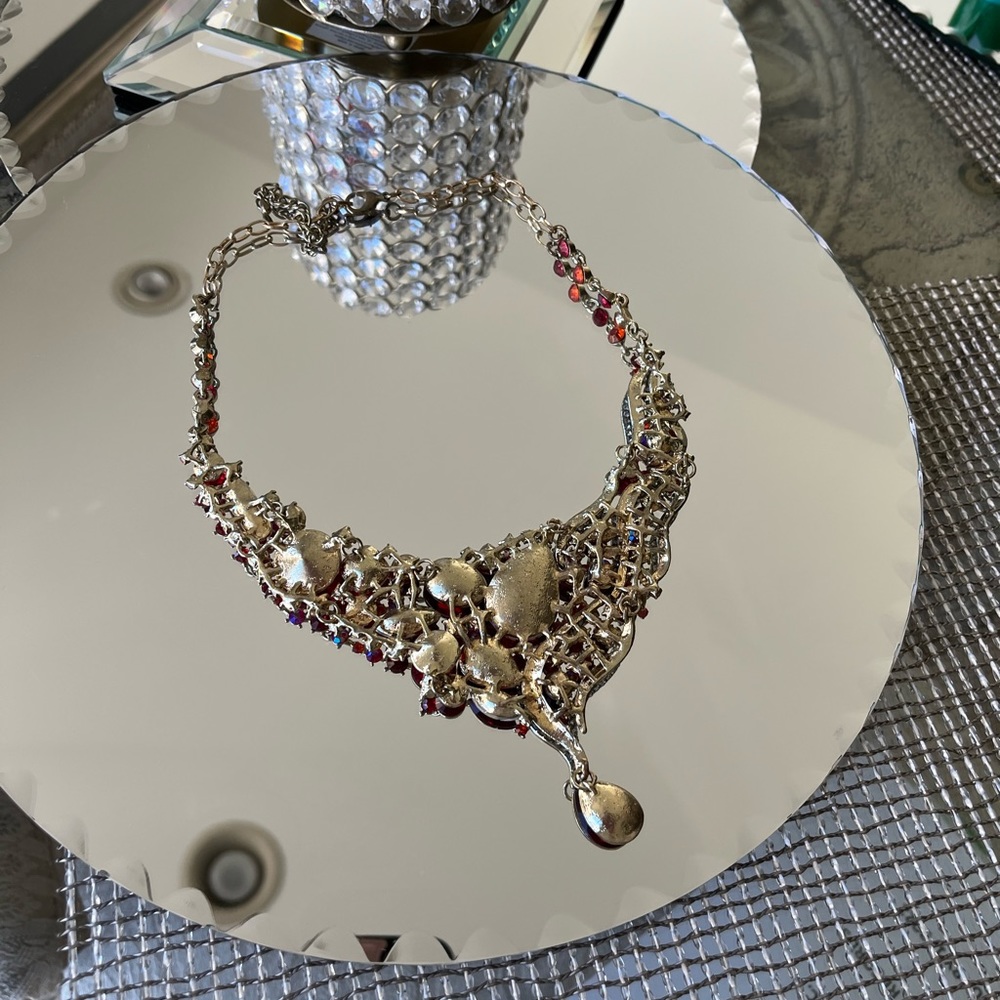 Fab Retro “Ruby”And Rhinestones Adjustable Statem… - image 4